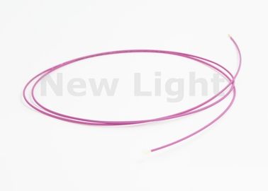 Mor Renkli Simpleks Fiber Optik Kablo Tek Kipli, Fiber Koruma Kılıflı