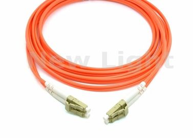 Turuncu Çift LC LC Fiber Optik Kablo, Ağ için Çok Modlu Çift Yönlü Fiber Optik Kablo