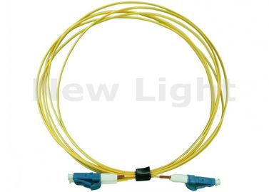 Sarı LC LC Elyaf Patch Cord, PVC Malzeme 3 Metre Simpleks Fiber Optik Kablo