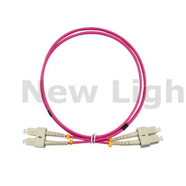 3 Metre SC - SC Çok Modlu Fiber Optik Kablo Patch Kablosu Çift Yönlü, Klip OM4 kablosu