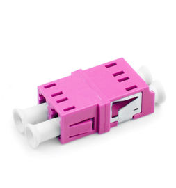 Dubleks LC Patch Kabloları İçin Gül Rengi OM4 Fiber Optik Adaptör