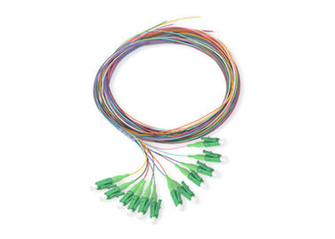 LC Konnektörü Tek Modlu Fiber Optik Pigtail 0.9mm Kablo 12 Renk