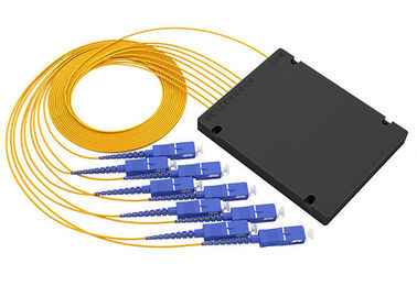 Dijital Pasif PLC Fiber Optik Bölücü 1x8 SC / PC Konnektörlü ABS Kutu Tipi