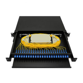 SC Simplex Adaptör Metal Tipi Çekme 12 Çekirdek Fiber Optik Kablo Sonlandırma Patch Paneli