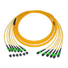 Tekli Mod 9/125 Fiber Optik Yama Kablosu Kablo 12 Fiber Trunk MTP / MPO Pvc