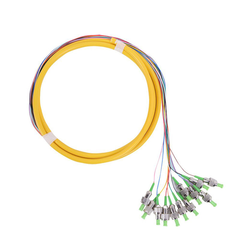 Sarı Fiber Optik Pigtail Sınırlı Tüp ST APC 0.3 DB Ekleme Kaybı