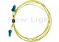 Sarı LC LC Elyaf Patch Cord, PVC Malzeme 3 Metre Simpleks Fiber Optik Kablo