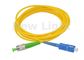 FC APC / SC UPC 3m Fiber Optik Kablo, Ağlar İçin Tek Modlu Fiber Düzeltme Kabloları