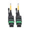 12 fiber çekme tipi kadın MPO MTP Tekli Mod APC QSFP 40/100 Gb için Fiber Yama Kabloları