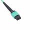 Kadın MPO - MPO fiber Patch Cord OM4 50/125 3.0 kablo Çok Modlu Fiber 24 çekirdekli Fiber 10ft