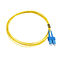 SC / UPC - LC / UPC SM Tek Yönlü Fiber Optik Yama Kablosu Sarı PVC / LSZH / OFNR