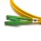 PVC Fiber Optik Yama Kablosu E2000 APC Metal Kap 9/125 1310/1550 Dalga Boyu G652D