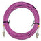 PVC Malzeme Fiber Optik Yama Kablosu 10 Metre Uzunluk LC DX MM 2.0 Çapı CATV için