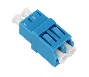 Mavi LC Fiber Adaptör Ortak Tip Tek Modlu Dubleks Plastik Malzeme