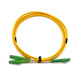 Sarı Outjacket E2000 Patch Cord Fiber Optik APC Metal Kap Bağlayıcı SM DX PVC Kapalı