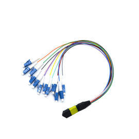 12 Fiber Konnektör MPO MTP Kablosu Om2 Fiber Kablo Mpo Fiber Kaset Bağlayın