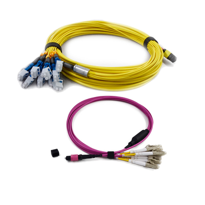 satın al 3.0mm G657A1 MPO MTP Fiber Optik Yama Kablosu PVC / LSZH Düşük Ekleme Kaybı online manufacture