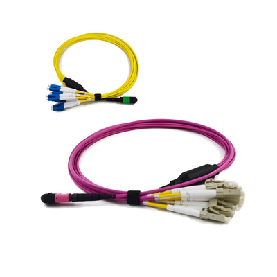 satın al Kompakt Düşük PDL MPO MTP Kablosu MTP / MPO - LC Fan Çıkışı QSFP Fiber Jumper Kabloları online manufacture