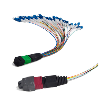 satın al 3.0mm LSZH Yuvarlak MPO MTP Yama Kablosu Çok Modlu Dubleks 10G OM3 OM4 online manufacture