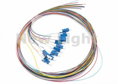 satın al LC / UPC SM 12 Çekirdekli Tek Modlu Fiber Optik Kablo Renk Kodlu Fiber Optik Pigtail online manufacture