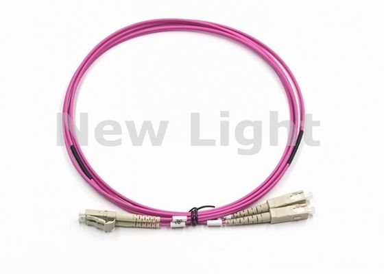 satın al LC-SC UPC Duplex Optik Fiber Patch Cord 2.0mm PVC OM4 Multimode 50/125 online manufacture