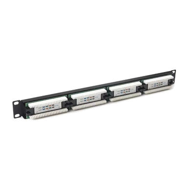 satın al 24 Port Raf Montajlı RJ45 Ethernet Yama Paneli, Cat5e - Cat7 Kablolarla Uyumlu online manufacture