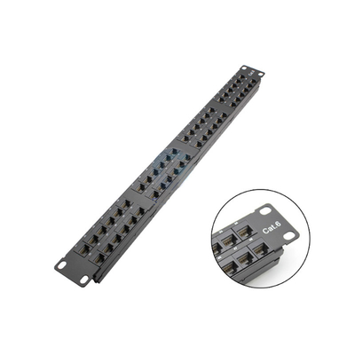 satın al Esnek Kablo Yönetimi 1U Ağ Patch Panel Rack Montage Metal Tasarımı online manufacture