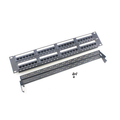 satın al 110/Krone IDC Sonlandırması ve Güvenilir Ağ Bağlantıları için Güvenli Koruma ile Ön Bitiştirilmiş RJ45 Patch Panel online manufacture