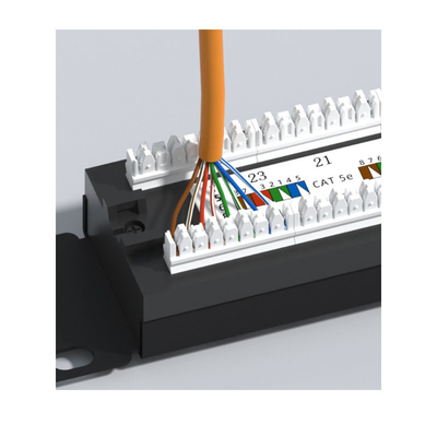 satın al Metal RJ45 Ethernet Patch Panel Kablo Yönetimi 1U Yükseklik Kalkanlı Uyumluluk için online manufacture