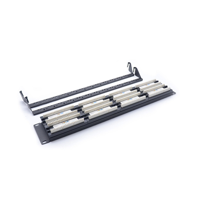 satın al 1U Metal RJ45 Patch Panel Rack Montable Cat5e/Cat6/Cat6a/Cat7 Ethernet Bağlantıları İçin online manufacture