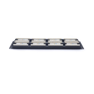 satın al 1U 2U Siyah Metal RJ45 Patch Paneli, Ethernet Kablo Yönetimi için Krone IDC Sonlandırmalı online manufacture