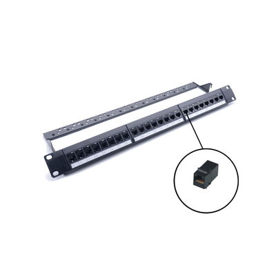 satın al 1U/2U Raf Montajlı Tasarımda Cat5e/Cat6/Cat6a/Cat7 Kablolar için 110/Krone IDC Sonlandırmalı RJ45 Ethernet Yama Paneli online manufacture