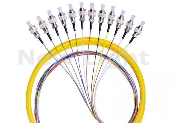 satın al Veri İletimi İçin 0.9mm Çaplı FC UPC 12 Çekirdekli Tek Modlu Fiber Optik Pigtail online manufacture