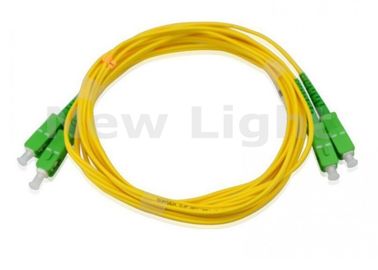 satın al FTTH SC APC Yama Kablosu, 2.0mm / 3.0mm Tek Modlu Çift Yönlü Fiber Optik Kablosu online manufacture