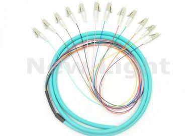 satın al Yeşil LC OM3 Fiber Parça Kablosu, 1.5M Uzunluk 12 Çekirdekli Çok Modlu Fiber Optik Kablosu online manufacture