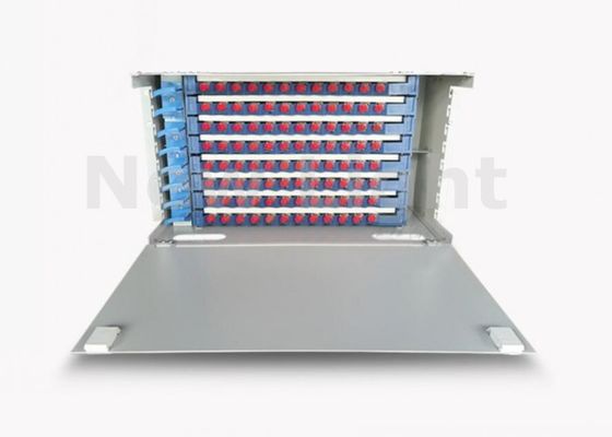 satın al 19 İnç 96 Port Fiber Optik Patch Panel Raf Montajlı ODF Optik Fiber Dağıtım Çerçevesi FTTX FTTH için online manufacture
