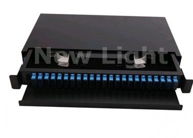 satın al Kablo Terminali için 19 Inch Raf Montaj Muhafazası, 24 Portlu Fiber Optik Dağıtım Kutusu online manufacture