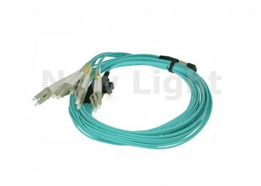 satın al 10 Metre OM4 12 çekirdekli 3.0mm MPO MTP Kablosu LSZH Ceket MPO TO LC Kablosu online manufacture