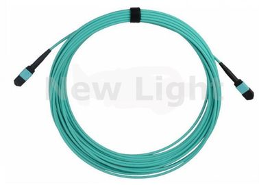 satın al 10 Metre 12 Çekirdekli Çok Modlu Fiber Optik Kablo, 10G Yeşil OM3 Fiber Patch Cord online manufacture