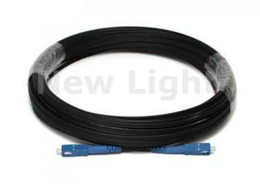 satın al 10M SC SM Tek Telli Fiber Bağlantı Kablosu, Siyah Renkli FTTH Fiber Optik Kablosu online manufacture