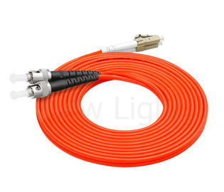 satın al Çok modlu ST-LC konektörü optik fiber yama kablosu 3.0mm dubleks PVC turuncu kablo online manufacture