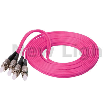 satın al Düşük Giriş Kaybı OM4 FC Fiber Patch Cord Duplex Optik Fiber Patch Kablosu online manufacture