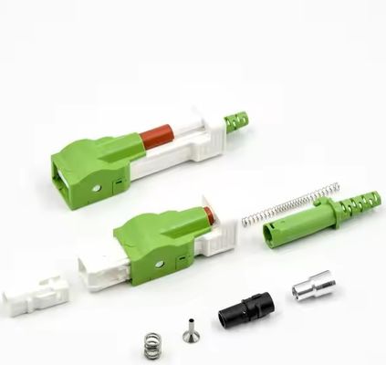 satın al Otomatik kapak SC/APC Fiber Optic Connector 200 çiftleşme döngüsü için otomatik kapak ve toz lazer koruması ile online manufacture