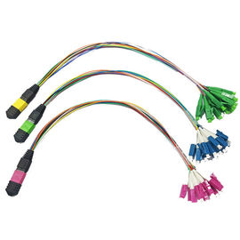 satın al LC Fan Out MPO MTP Kablosu Çok Modlu 12 Fiber Optik Yama Kablosu online manufacture