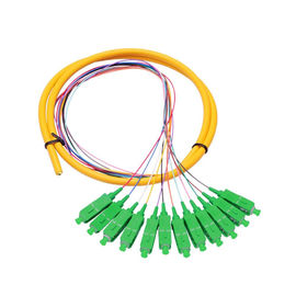 satın al 12 Çekirdek SC APC tek modlu dağıtım Telekomünikasyon Ağları İçin Fiber Optik Pigtail online manufacture
