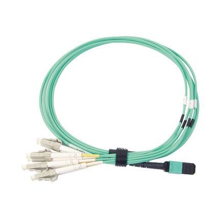 satın al 3.3 ft MPO MTP Kablosu 8xLC Fan-out Patch Cord 50/125 Multimode Fiber Optic Patch Cord online manufacture