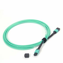 satın al Kadın MPO - MPO fiber Patch Cord OM4 50/125 3.0 kablo Çok Modlu Fiber 24 çekirdekli Fiber 10ft online manufacture