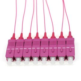 satın al OM4 SC / PC Fiber Optik Pigtail, 1 M Fiber Jumper Kabloları 12 Renk 0.9mm online manufacture