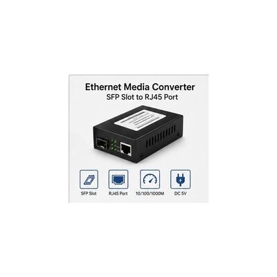 satın al Gigabit SFP Medya Dönüştürücüsü, Tek Mod Fiber için 20km iletim mesafesi ve 10/100/1000Mbps Otomatik müzakere online manufacture