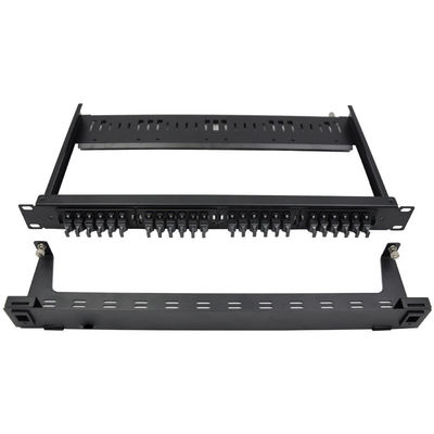 satın al Yüksek yoğunluklu uygulamalar için 96 çekirdekli LC ve çekme türü kutusu ile 1U Rack Mount Fiber Optic Patch Panel online manufacture